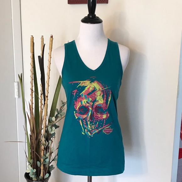 Harley-Davidson Tops - Harley Davidson Teal Skull Tank New Orleans S NWOT